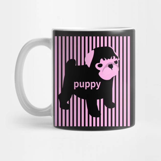 pink puppy,bulldog by zzzozzo